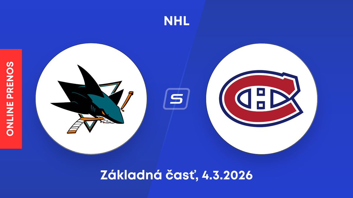 San Jose Sharks - Montreal Canadiens: ONLINE prenos zo zápasu NHL.