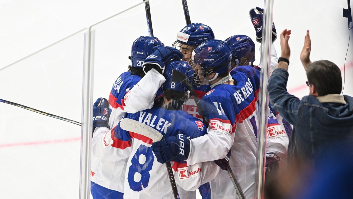 Gólová radosť hráčov Slovenska na MS U18 2026.