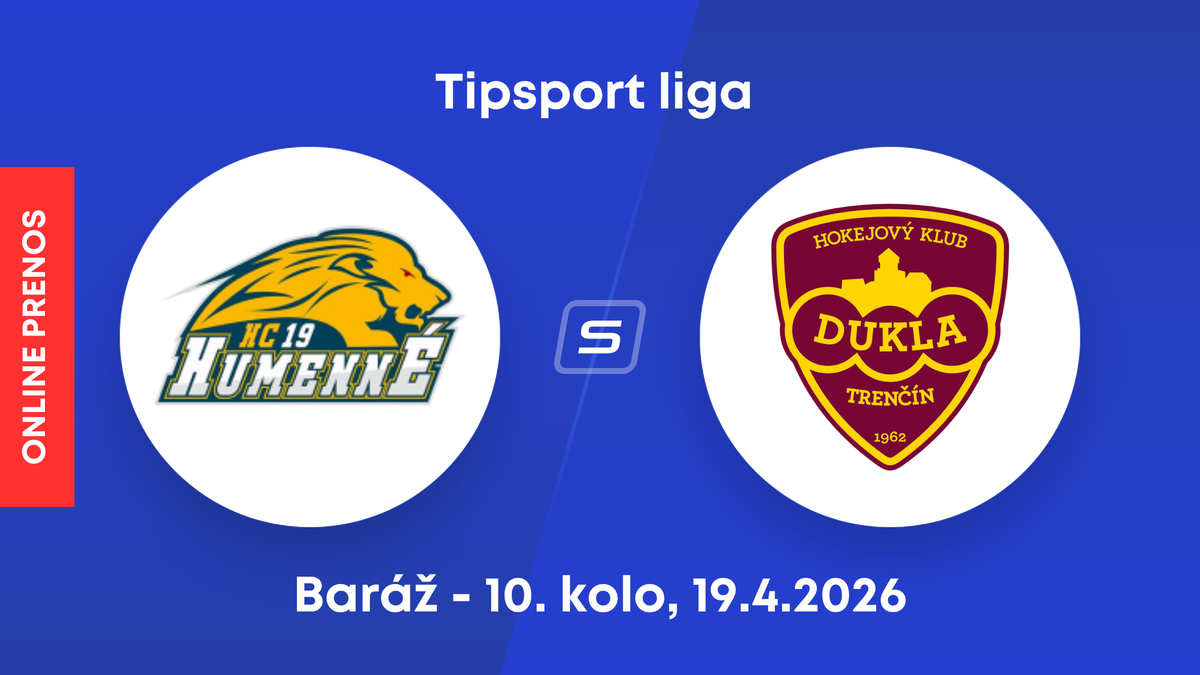 HC 19 Humenné - HK Dukla Trenčín: ONLINE prenos z 10. kola baráže o Tipsport ligu.