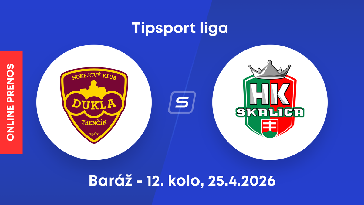 HK Dukla Trenčín - HK Skalica: ONLINE prenos z 12. kola baráže o Tipsport ligu.