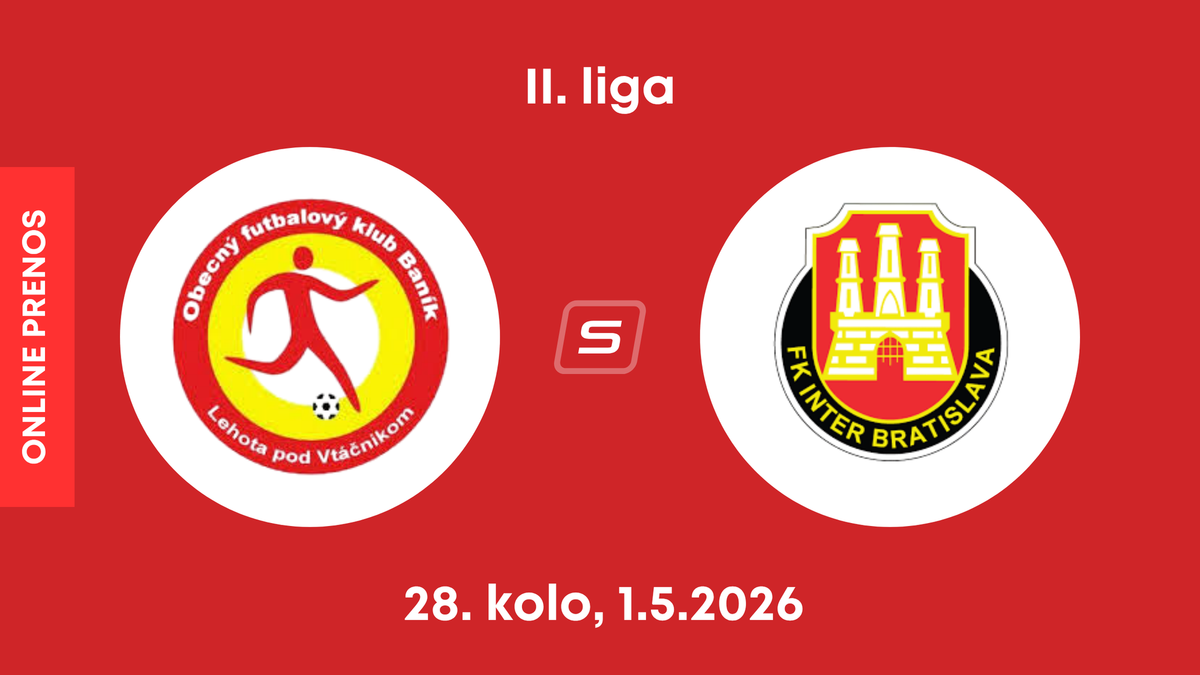 OFK Baník Lehota pod Vtáčnikom - FK Inter Bratislava: ONLINE prenos zo zápasu 28. kola II. ligy.