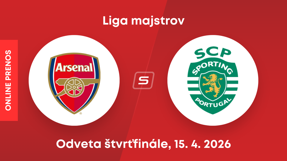 Arsenal  - Sporting Lisabon: ONLINE prenos z odvetného zápasu štvrťfinále Ligy majstrov. 