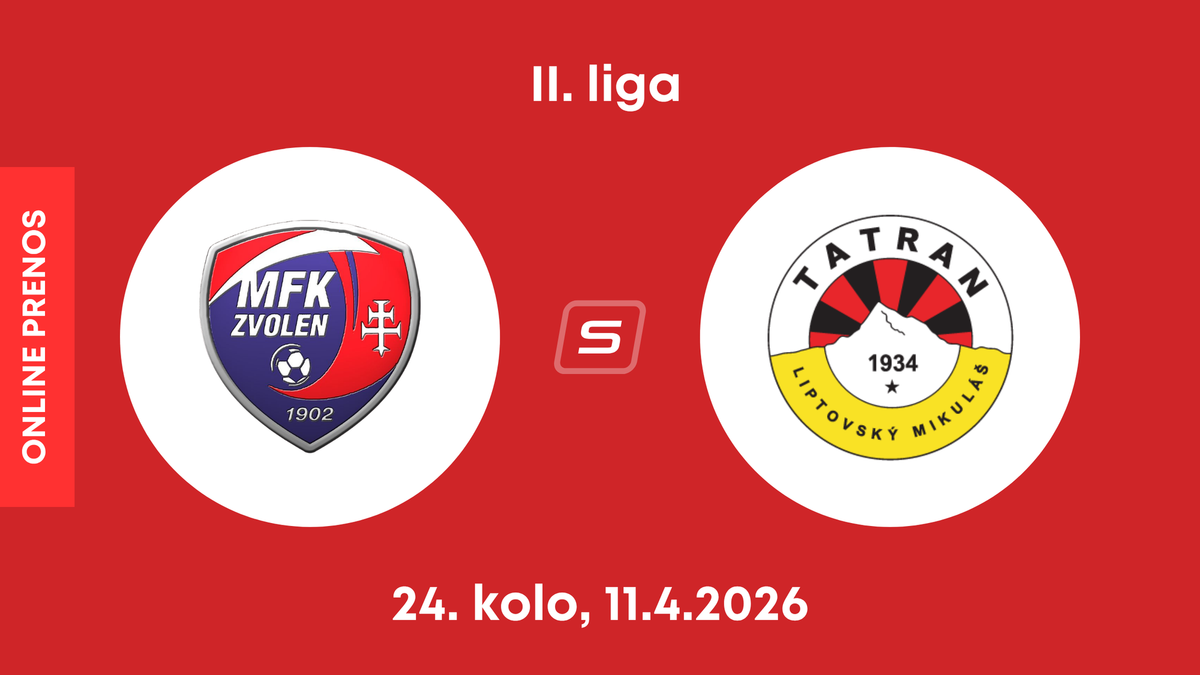 MFK Zvolen - MFK Tatran Liptovský Mikuláš: ONLINE prenos zo zápasu 24. kola II. ligy.