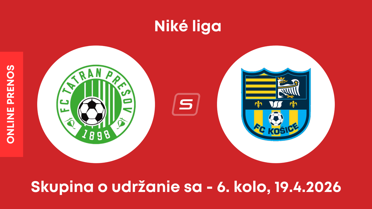 FC Tatran Prešov - FC Košice: ONLINE prenos zo zápasu 6. kola skupiny o udržanie sa v Niké lige.