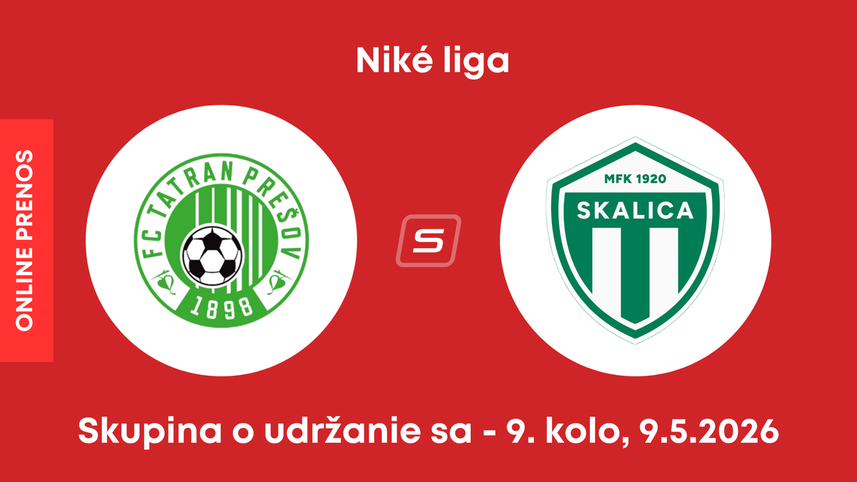 FC Tatran Prešov - MFK Skalica: ONLINE prenos zo zápasu 9. kola skupiny o udržanie sa v Niké lige.