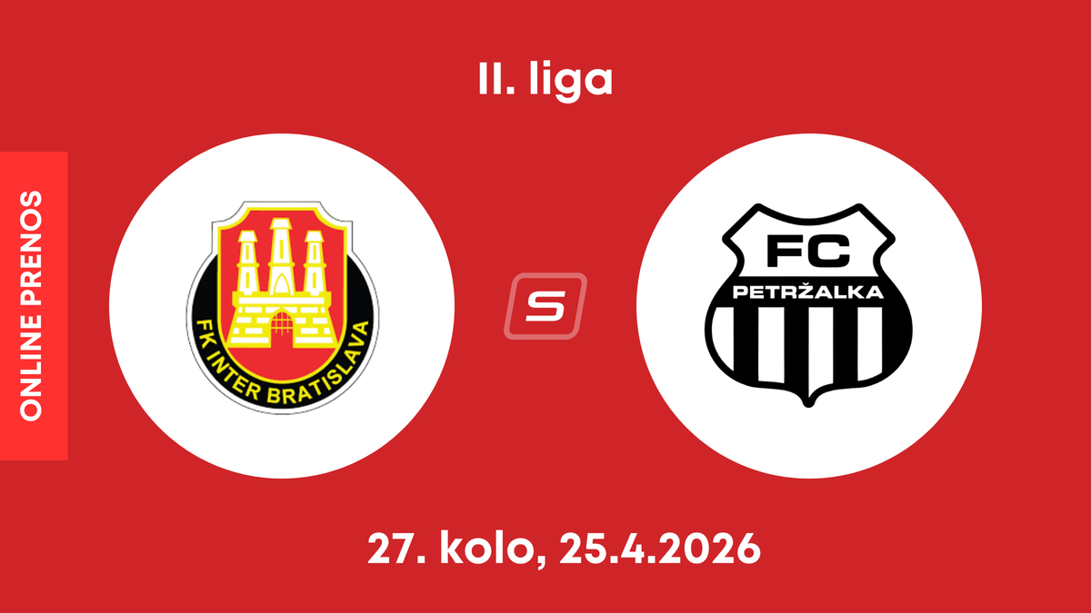FK Inter Bratislava - FC Petržalka: ONLINE prenos zo zápasu 27. kola II. ligy.