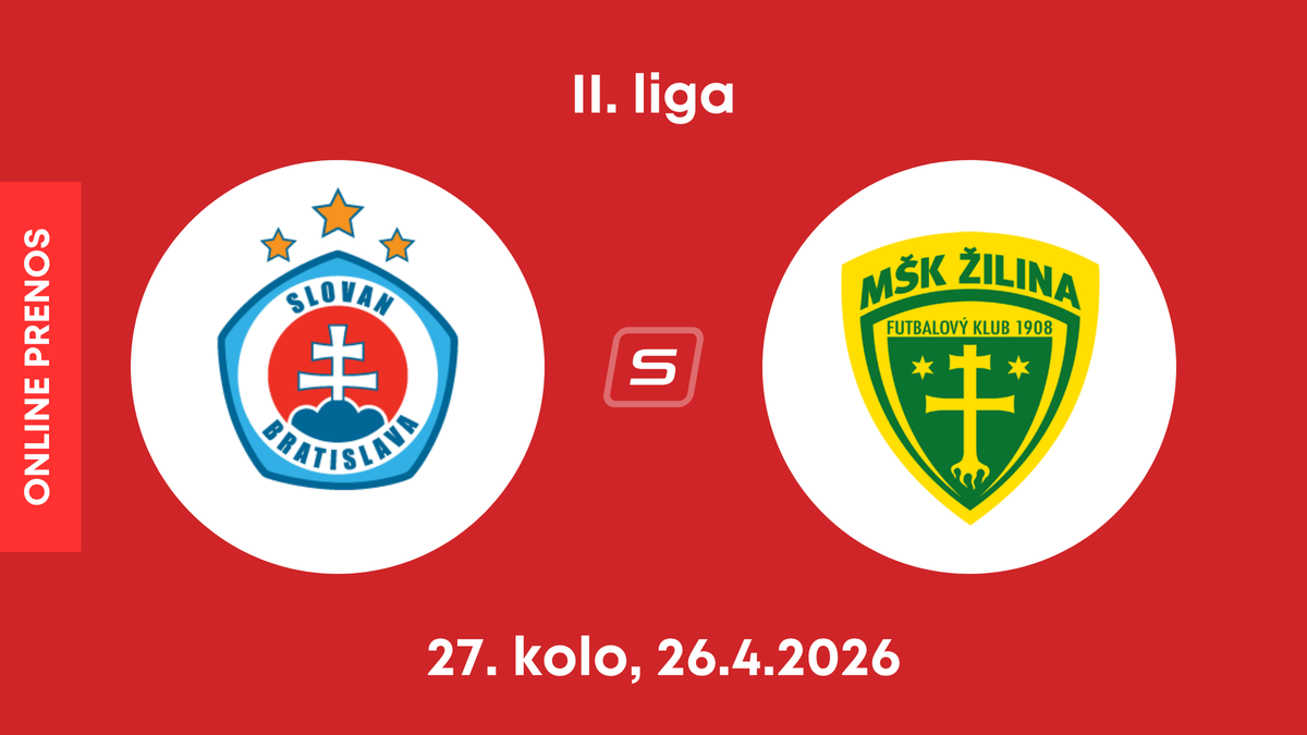 ŠK Slovan Bratislava B - MŠK Žilina B: ONLINE prenos zo zápasu 27. kola II. ligy.