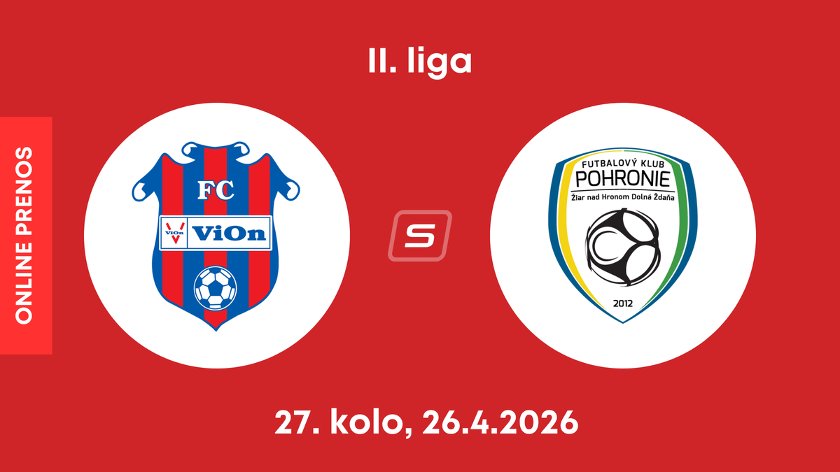 FC ViOn Zlaté Moravce - FK Pohronie: ONLINE prenos zo zápasu 27. kola II. ligy.