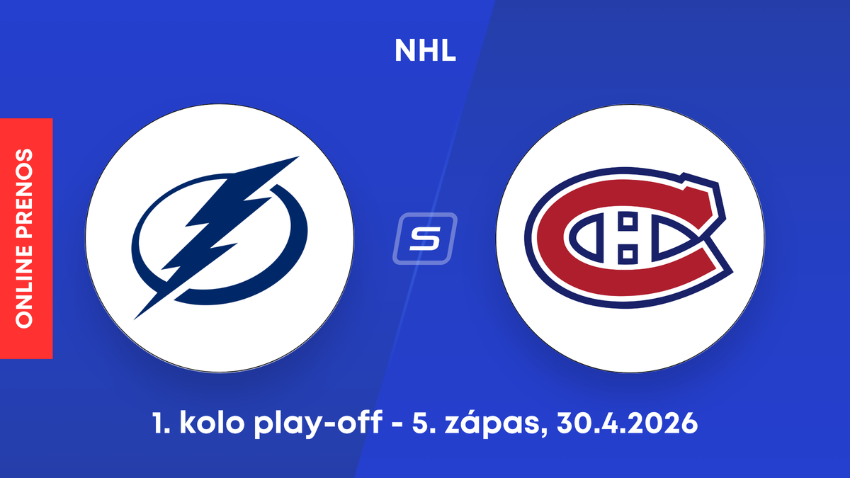 Tampa Bay Lightning - Montreal Canadiens: ONLINE prenos z piateho zápasu 1. kola play-off NHL.