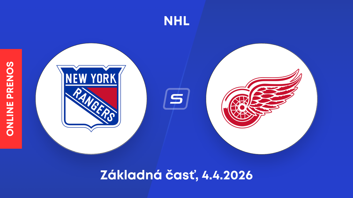 New York Rangers - Detroit Red Wings: ONLINE prenos zo zápasu NHL.
