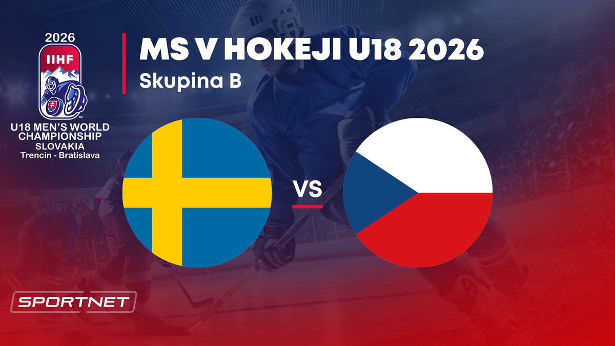 Švédsko - Česko: ONLINE prenos zo skupiny B na MS v hokeji do 18 rokov 2026 (MS U18).