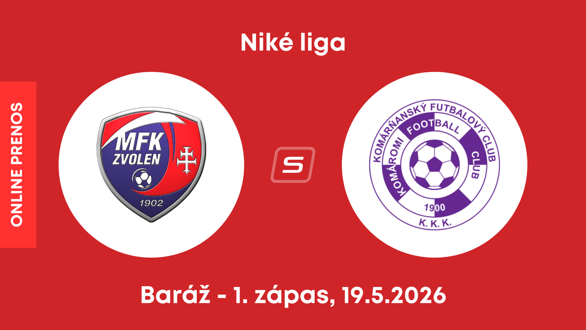 MFK Zvolen - KFC Komárno: ONLINE prenos z 1. zápasu baráže Niké ligy.