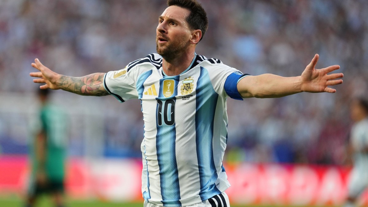 Argentina's Lionel Messi (10) celebrates after scoring the opening goal during the World Cup Group J soccer match between Argentina and Algeria in Kansas City, Mo., Tuesday, June 16, 2026. (AP Photo/Ed Zurga)

- Canada26
- Canada2026
- FIFA
- Mexico26
- Mexico2026
- soccer
- USA26
- USA2026
- worldcup
- worldcup26
- WorldCup2026
- futbol
- Canada26
- Canada2026
- FIFA
- Mexico26
- Mexico2026
- soccer
- USA26
- USA2026
- worldcup
- worldcup26
- WorldCup2026
- futbol