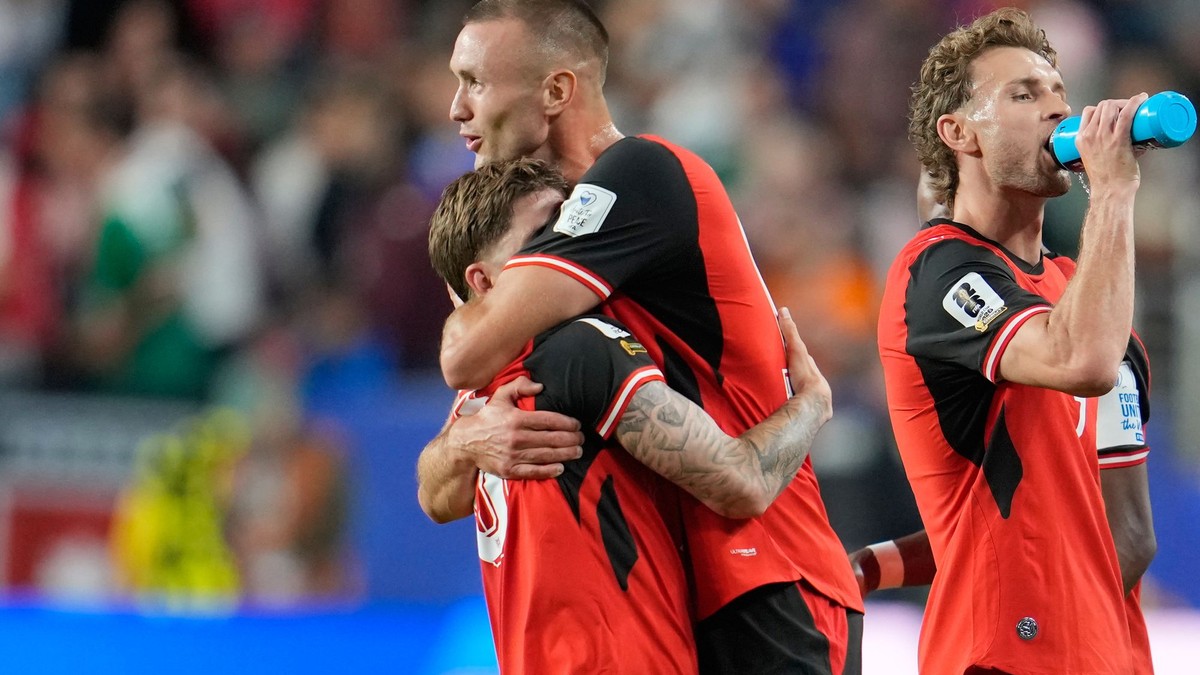 Austria's Romano Schmid (18) celebrates after scoring his side's opening goal with Austria's Sasa Kalajdzic (14) during the World Cup Group J soccer match between Austria and Jordan in Santa Clara, Calif., near San Francisco, Tuesday, June 16, 2026. (AP Photo/Eugene Hoshiko)

- Canada26
- Canada2026
- FIFA
- Mexico26
- Mexico2026
- soccer
- USA26
- USA2026
- worldcup
- worldcup26
- WorldCup2026
- futbol
- Canada26
- Canada2026
- FIFA
- Mexico26
- Mexico2026
- soccer
- USA26
- USA2026
- worldcup
- worldcup26
- WorldCup2026
- futbol