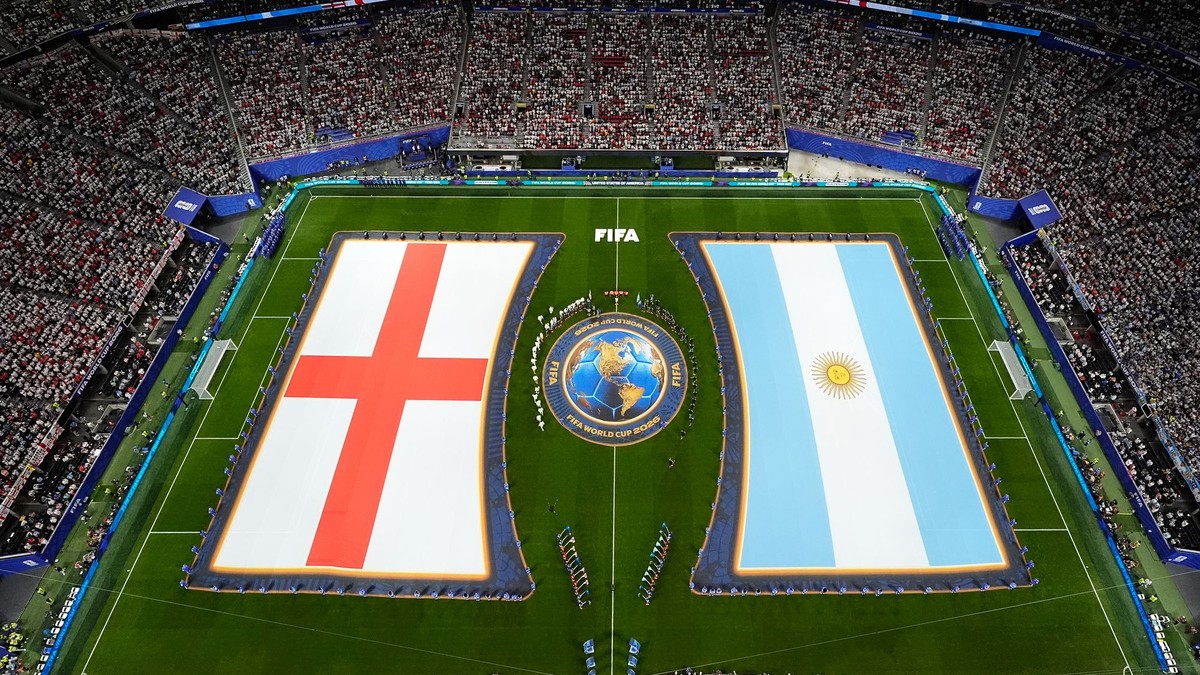 England and Argentina stand before the World Cup semifinal soccer match between England and Argentina in Atlanta, Wednesday, July 15, 2026. (AP Photo/George Walker IV)

- Canada26
- Canada2026
- FIFA
- Mexico26
- Mexico2026
- soccer
- USA26
- USA2026
- worldcup
- worldcup26
- WorldCup2026
- futbol
- Canada26
- Canada2026
- FIFA
- Mexico26
- Mexico2026
- soccer
- USA26
- USA2026
- worldcup
- worldcup26
- WorldCup2026
- futbol