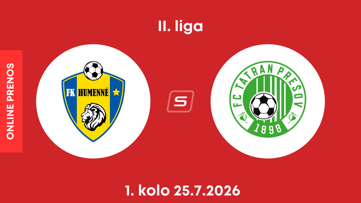 FK Humenné - FC Tatran Prešov: ONLINE prenos zo zápasu 1. kola II. ligy.