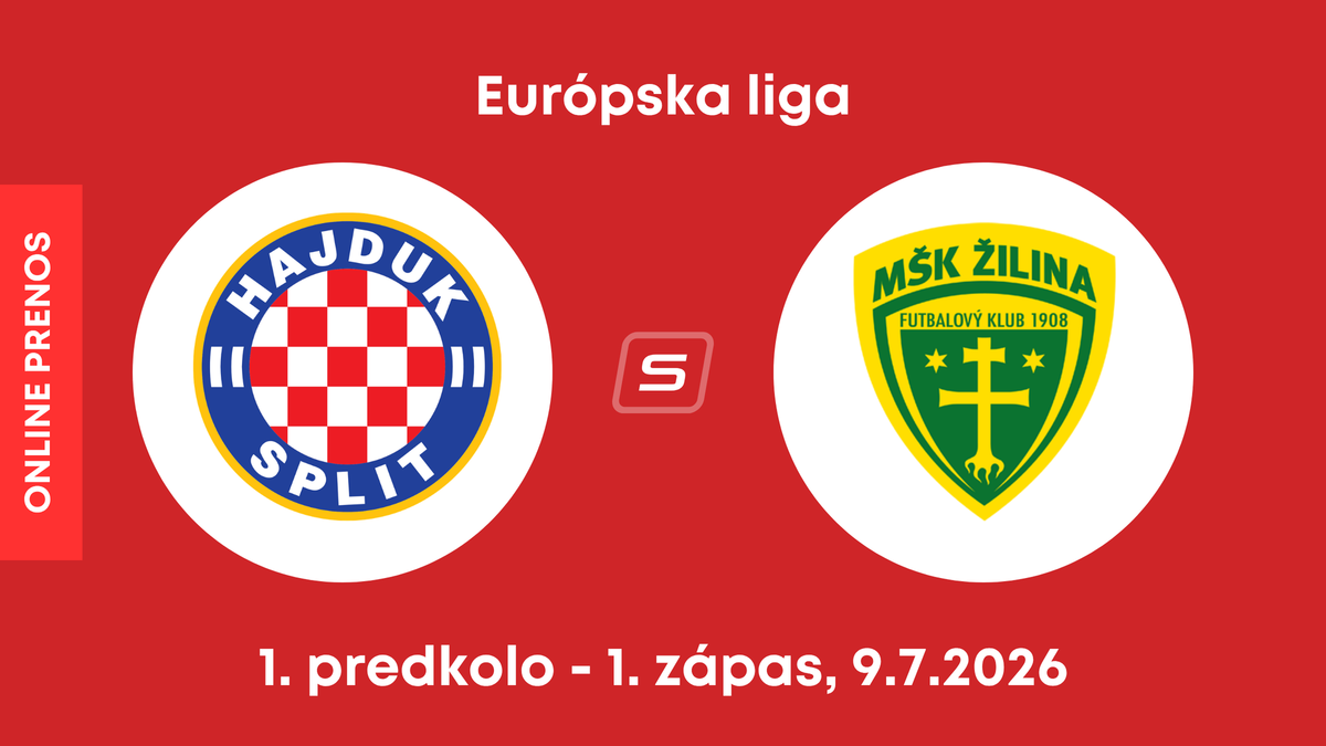 Hajduk Split - MŠK Žilina: ONLINE prenos z 1. zápasu 1. predkola Európskej ligy.