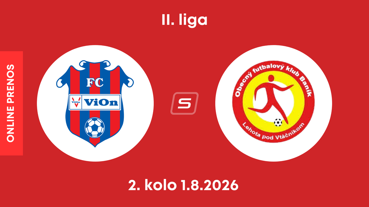 FC ViOn Zlaté Moravce - OFK Baník Lehota pod Vtáčnikom: ONLINE prenos zo zápasu 2. kola II. ligy.