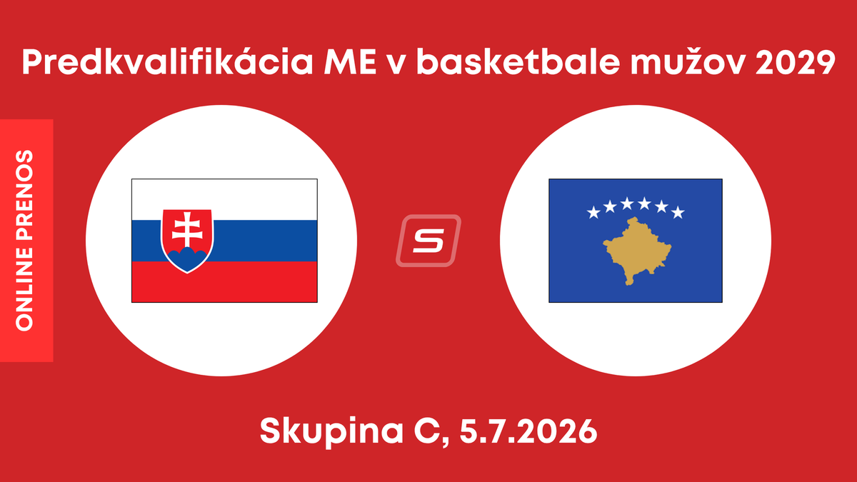 Slovensko - Kosovo: LIVE STREAM zo zápasu kvalifikácie na ME v basketbale mužov 2029. 