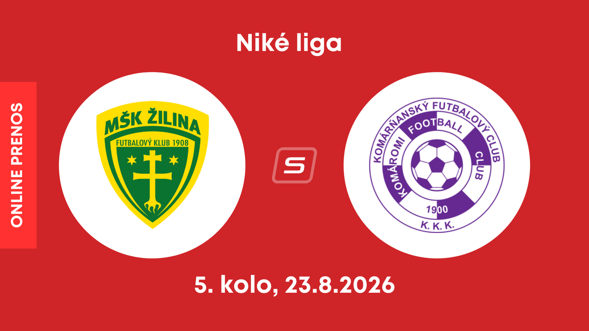 MŠK Žilina - KFC Komárno: ONLINE prenos zo zápasu 5. kola Niké ligy.