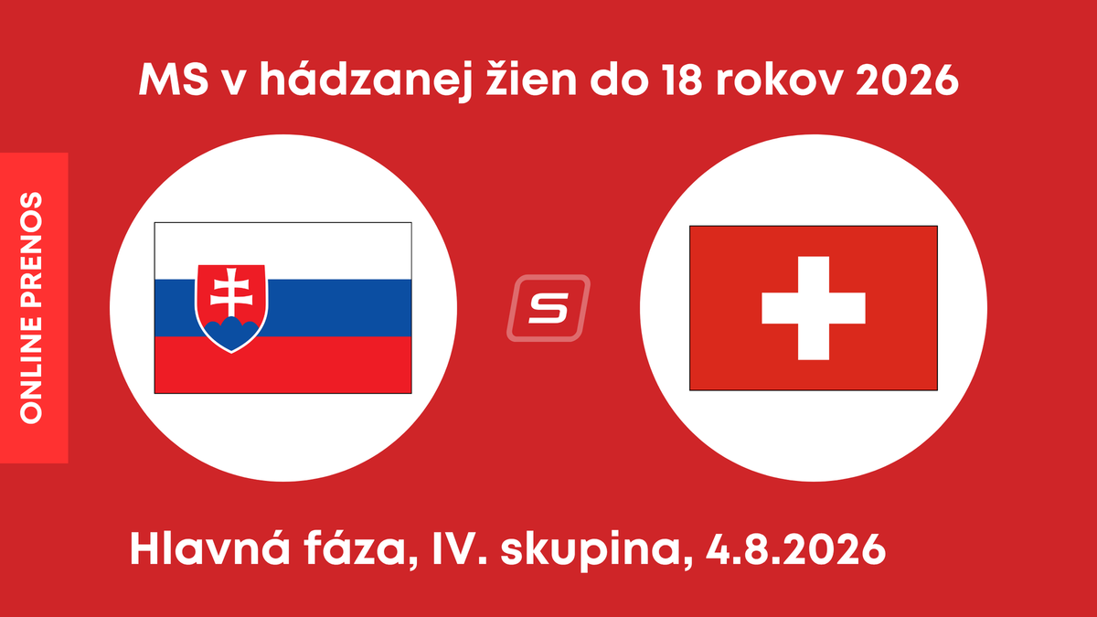 Slovensko - Švajčiarsko. ONLINE prenos zo zápasu MS v hádzanej žien do 18 rokov.