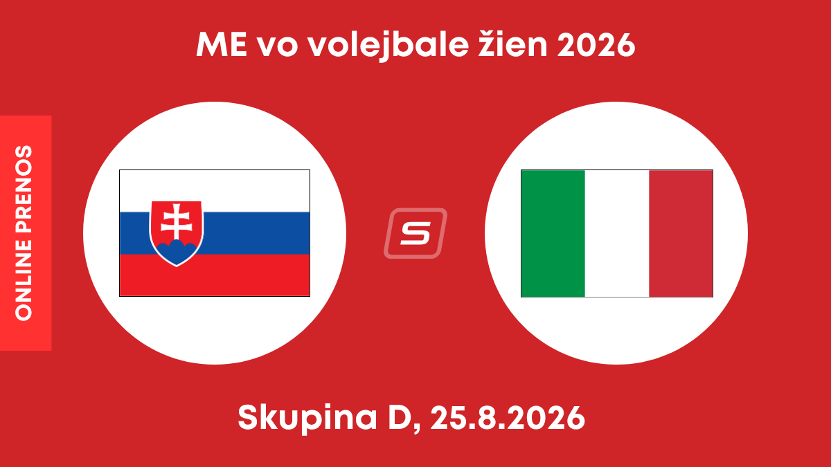 Slovensko - Taliansko: ONLINE prenos z ME vo volejbale žien 2026. 