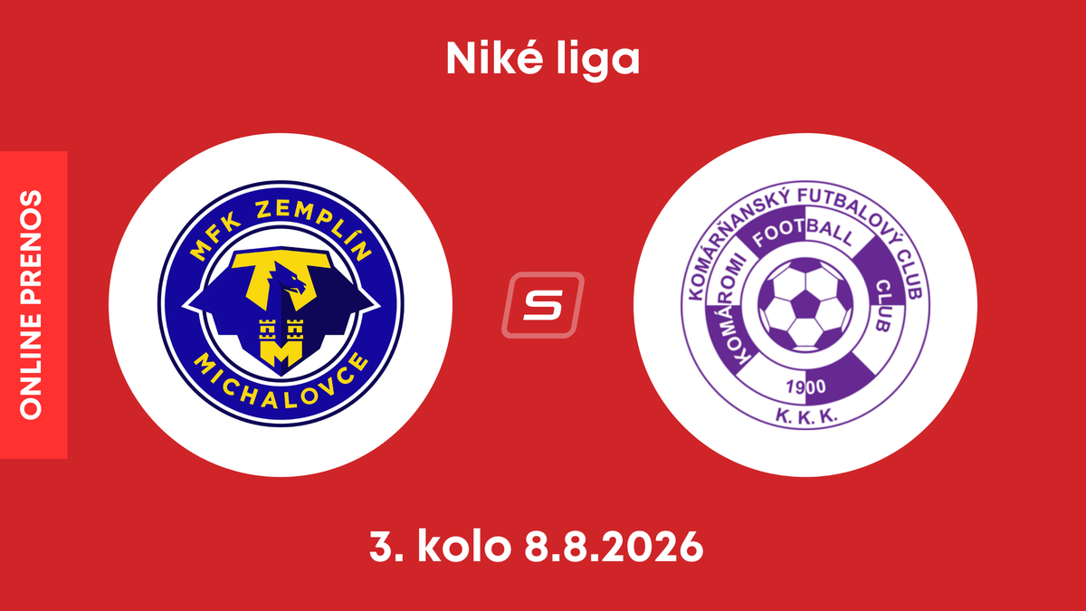 MFK Zemplín Michalovce - KFC Komárno: ONLINE prenos zo zápasu 3. kola Niké ligy.