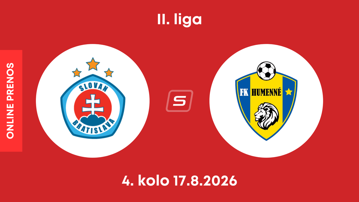 ŠK Slovan Bratislava B - FK Humenné: ONLINE prenos zo zápasu 4. kola II. ligy.