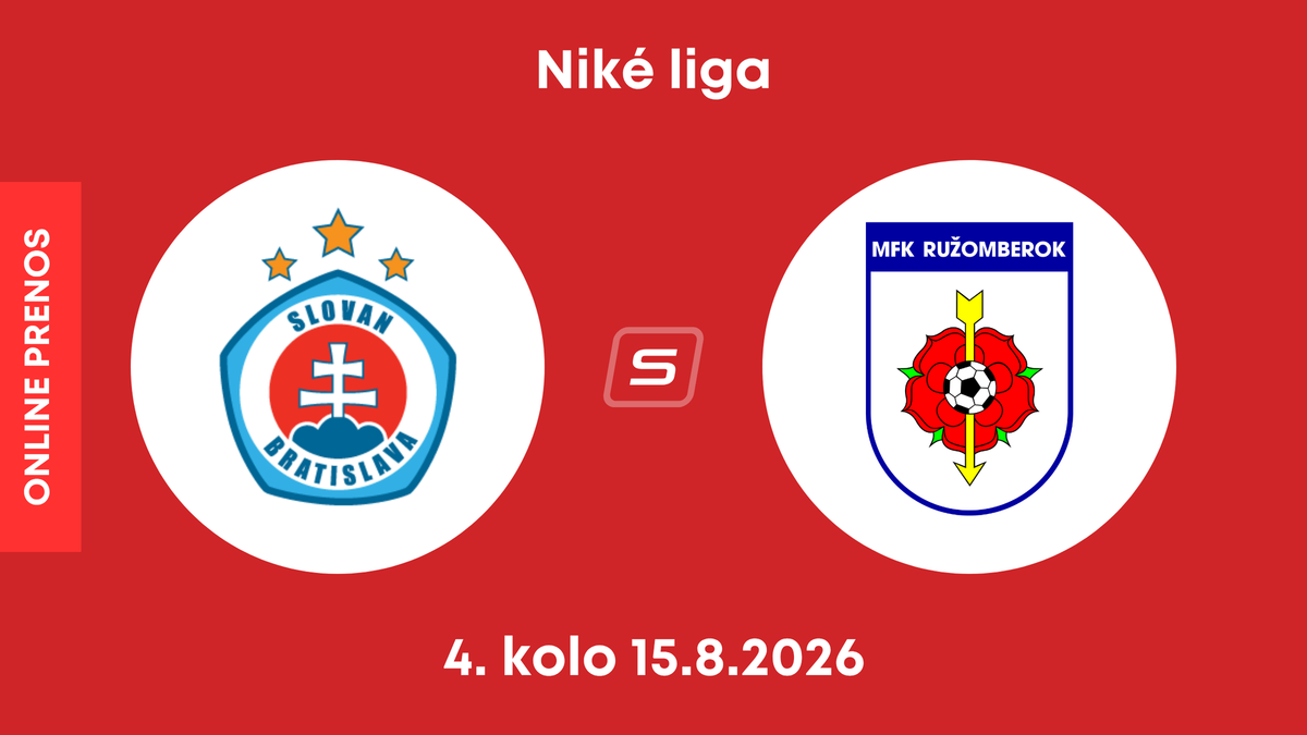 ŠK Slovan Bratislava - MFK Ružomberok: ONLINE prenos zo zápasu 4. kola Niké ligy.