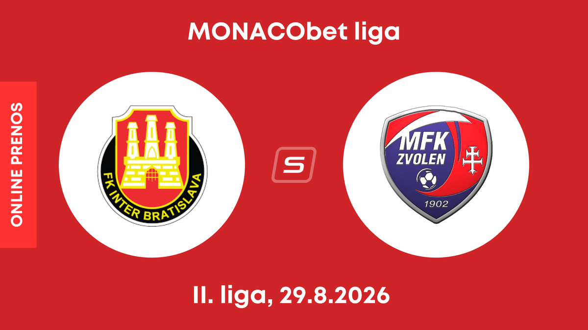 FK Inter Bratislava - MFK Zvolen: ONLINE prenos zo zápasu 6. kola II. ligy.