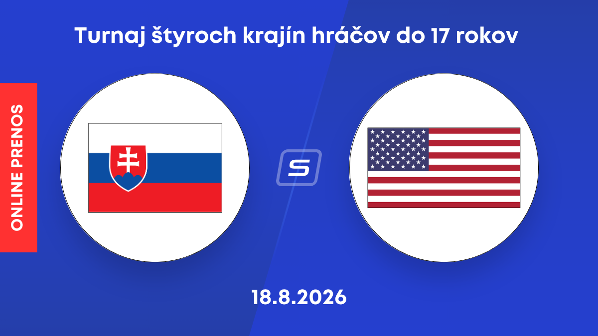 Slovensko - USA: ONLINE prenos z turnaja 4 krajín hráčov do 17 rokov. 