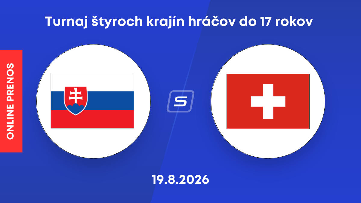 Slovensko - Švajčiarsko: ONLINE prenos z turnaja 4 krajín hráčov do 17 rokov. 