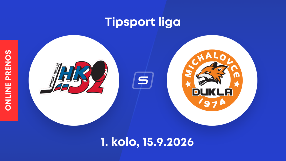 HK 32 Liptovský Mikuláš - HK Dukla Michalovce: ONLINE prenos zo zápasu 1. kola Tipsport ligy.