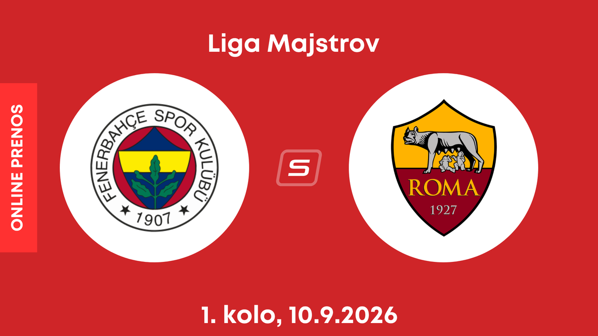 Fenerbahce Istanbul - AS Rím: ONLINE prenos zo zápasu 1. kola ligovej fázy Ligy majstrov.