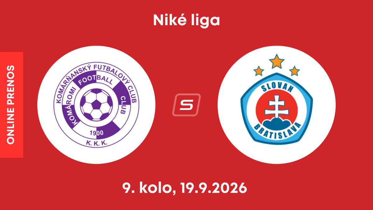 KFC Komárno - ŠK Slovan Bratislava: ONLINE prenos zo zápasu 9. kola Niké ligy.
