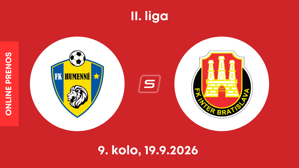 FK Humenné - FK Inter Bratislava: ONLINE prenos zo zápasu 9. kola II. ligy.