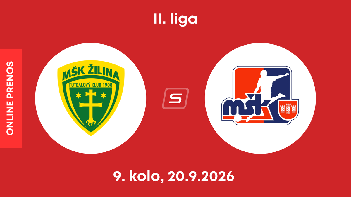 MŠK Žilina B - MŠK Považská Bystrica: ONLINE prenos zo zápasu 9. kola II. ligy.