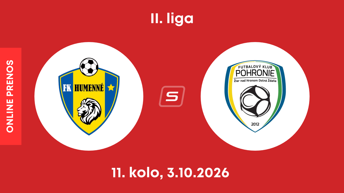 FK Humenné - FK Pohronie: ONLINE prenos zo zápasu 11. kola II. ligy.