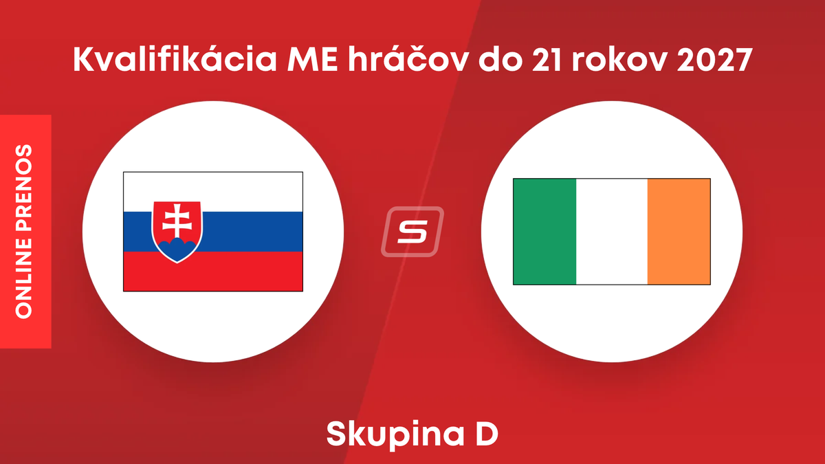 Slovensko U21 - Írsko U21: ONLINE prenos zo zápasu kvalifikácie ME hráčov do 21 rokov 2027.