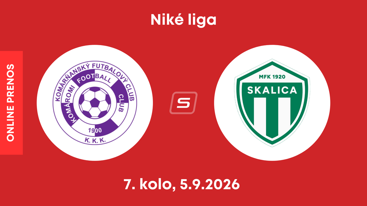 KFC Komárno - MFK Skalica: ONLINE prenos zo zápasu 7. kola Niké ligy.