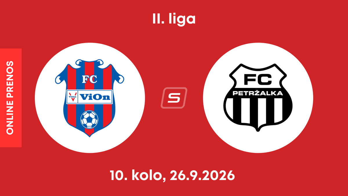 FC ViOn Zlaté Moravce - FC Petržalka: ONLINE prenos zo zápasu 10. kola II. ligy.