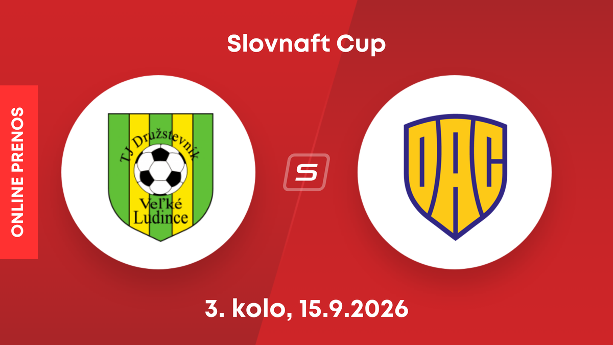 TJ Družstevník Veľké Ludince - DAC Dunajská Streda: ONLINE prenos zo zápasu 3. kola Slovnaft Cupu. 