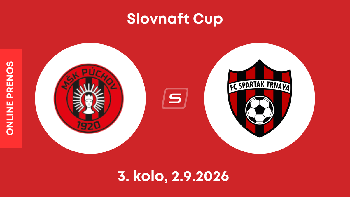 MŠK Púchov - FC Spartak Trnava: ONLINE prenos zo zápasu 3. kola Slovnaft Cupu. 