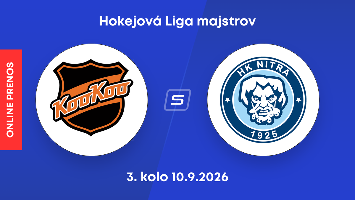 KooKoo Kouvola - HK Nitra: ONLINE prenos z 3. kola hokejovej Ligy majstrov.