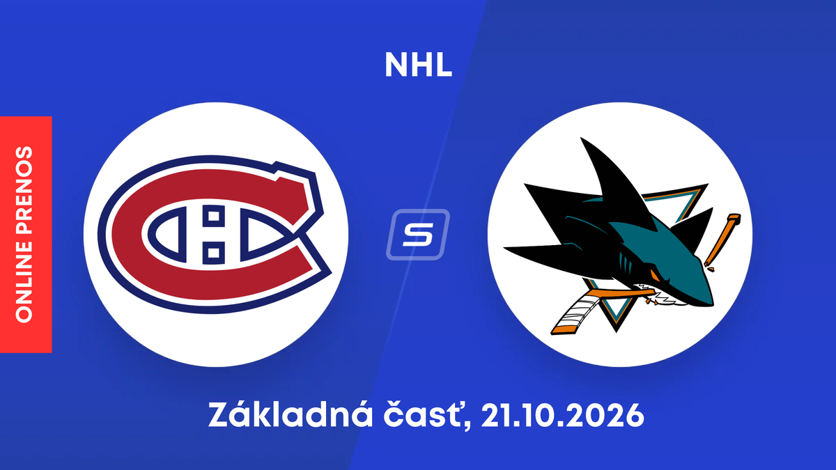 Montreal Canadiens - San Jose Sharks: ONLINE prenos zo zápasu NHL.
