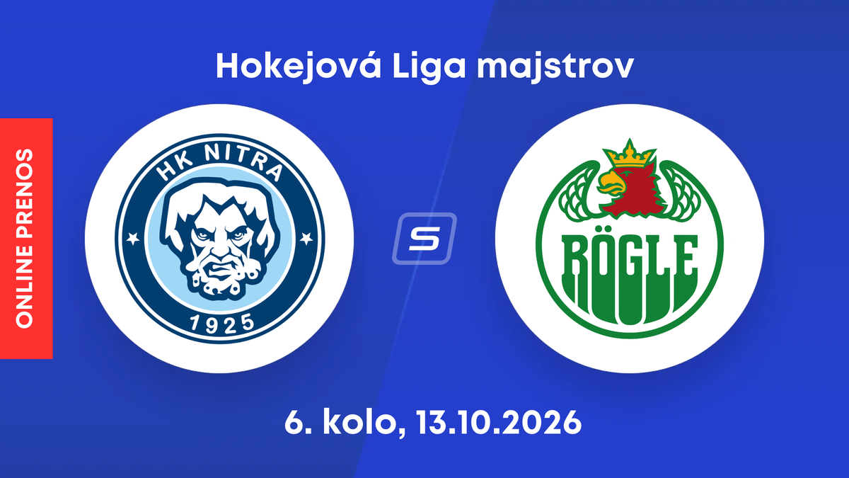 HK Nitra - Rögle Ängelholm: ONLINE prenos zo 6. kola hokejovej Ligy majstrov.