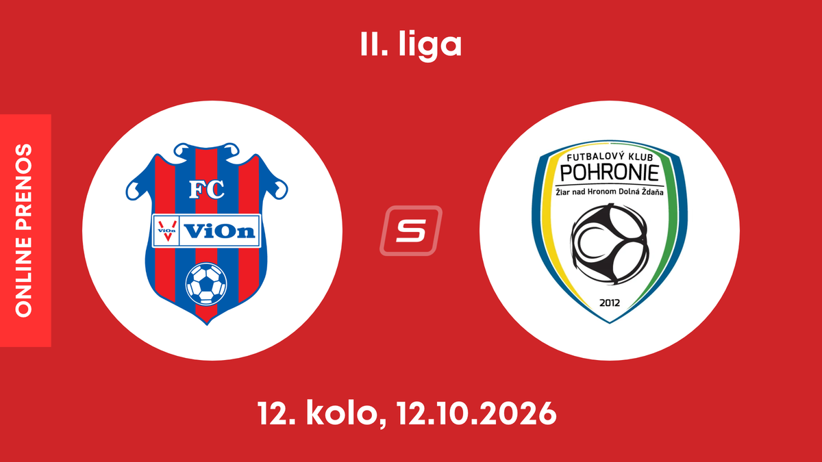 FC ViOn Zlaté Moravce - FK Pohronie: ONLINE prenos zo zápasu 12. kola II. ligy.