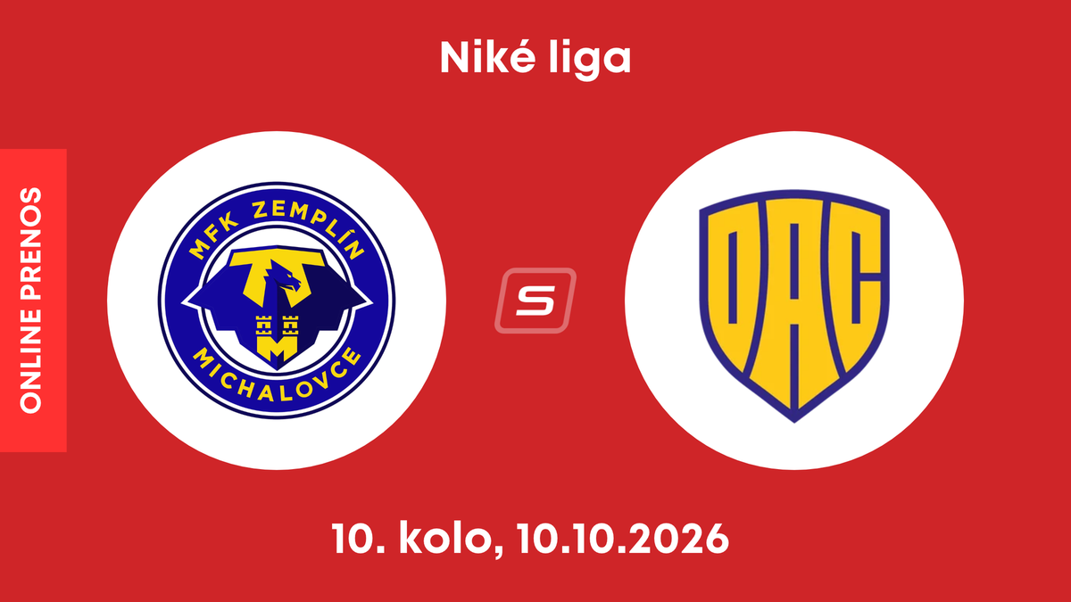 MFK Zemplín Michalovce - FC DAC Dunajská Streda: ONLINE prenos zo zápasu 10. kola Niké ligy.