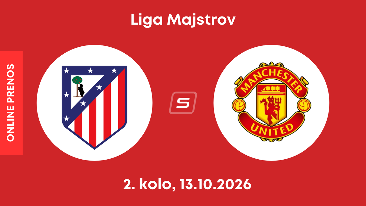 Atlético Madrid - Manchester United: ONLINE prenos zo zápasu 2. kola ligovej fázy Ligy majstrov.