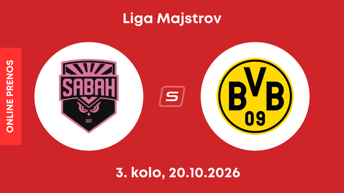 Sabah FK - Borussia Dortmund: ONLINE prenos zo zápasu 3. kola ligovej fázy Ligy majstrov.